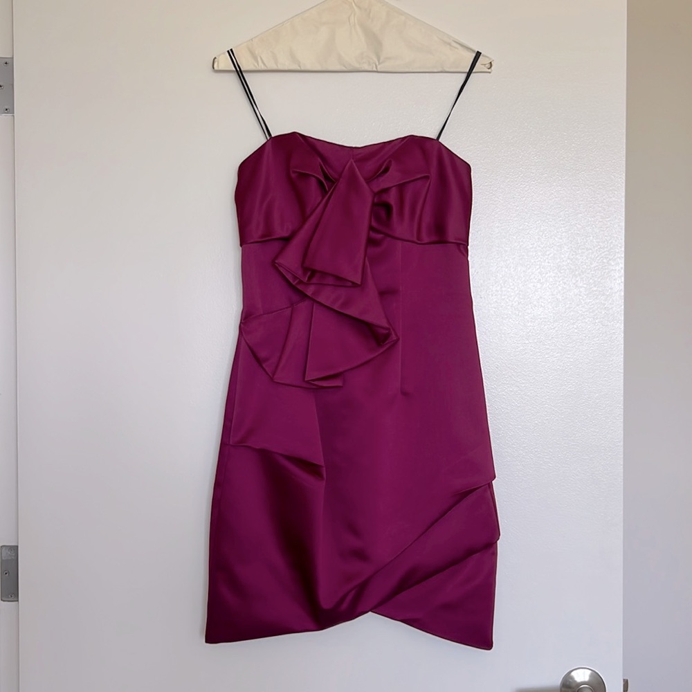 ABS Allen Schwartz Pink strapless minidress